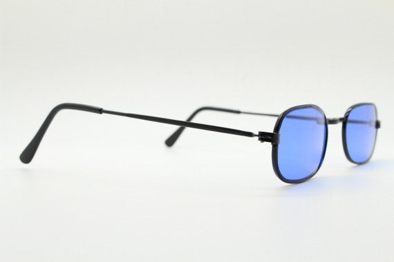 90s vintage minimal metal rectangular sunglasses.… - image 8