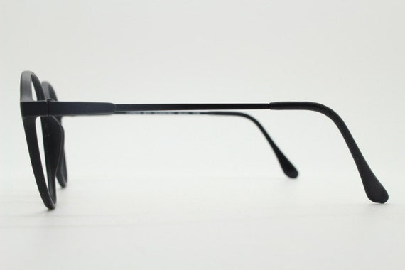80s vintage black round eye glasses. Slightly ove… - image 5