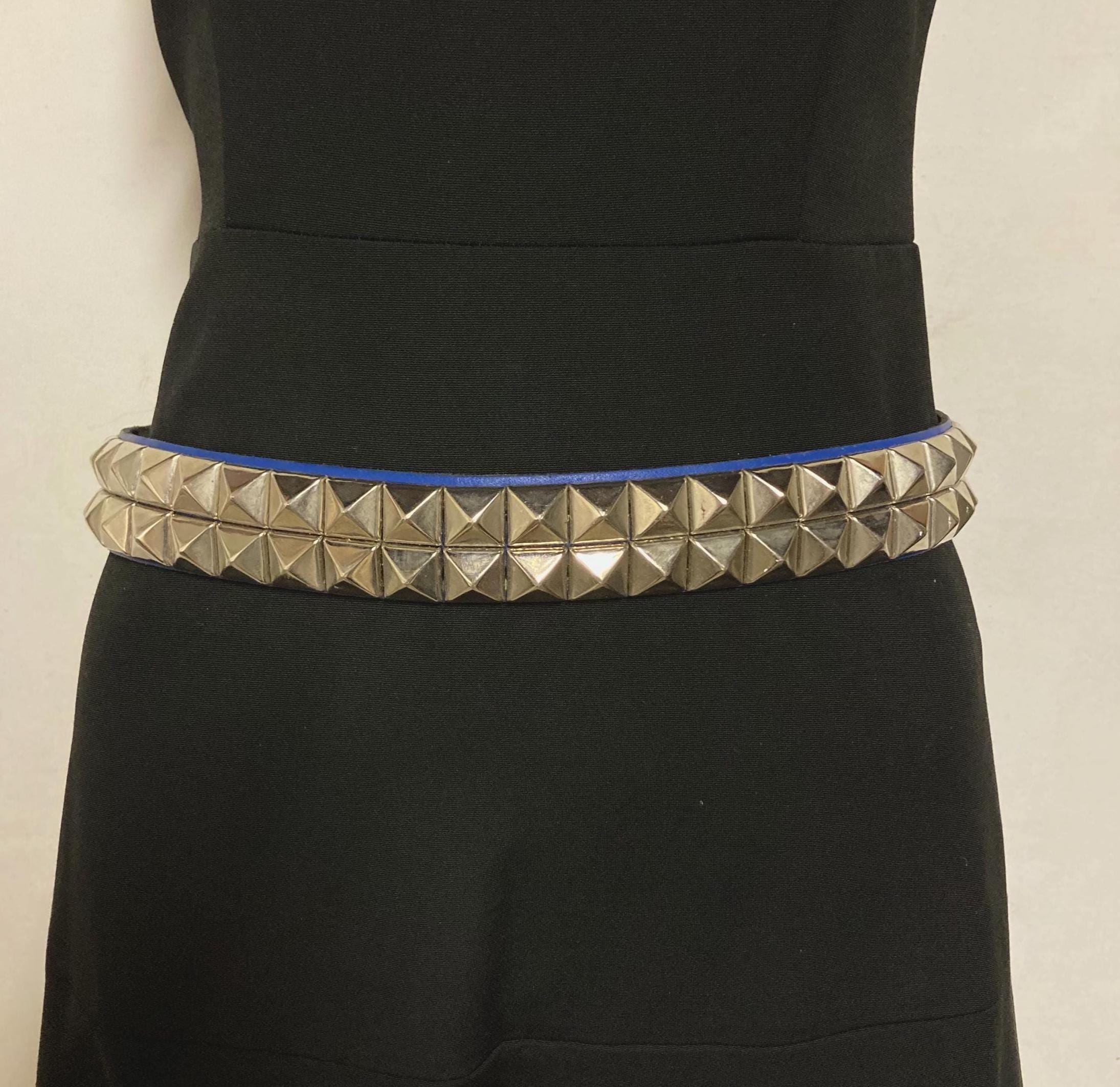 小物 Vintage 80s Studs Design Leather Belt 80s Stud Belt - Etsy Canada