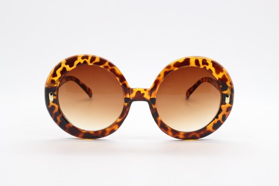 Y2k vintage oversized round sunglasses. Women's b… - image 3
