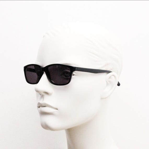 Vintage 90s slim rectangular modified wayfarer de… - image 2