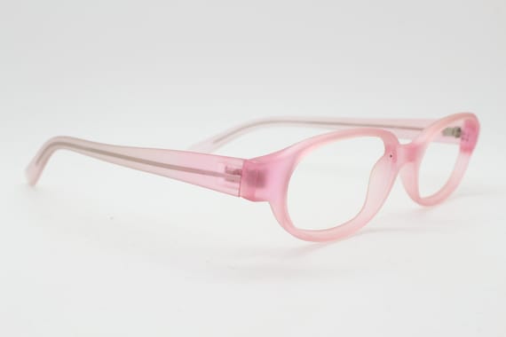 90s vintage rectangular low profile glasses. Tran… - image 6