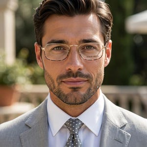 Giorgio Armani rectangular eye glasses made in Italy. Half frame underwire with metallic tortoise enamel. Prescription optical eyeglasses RX