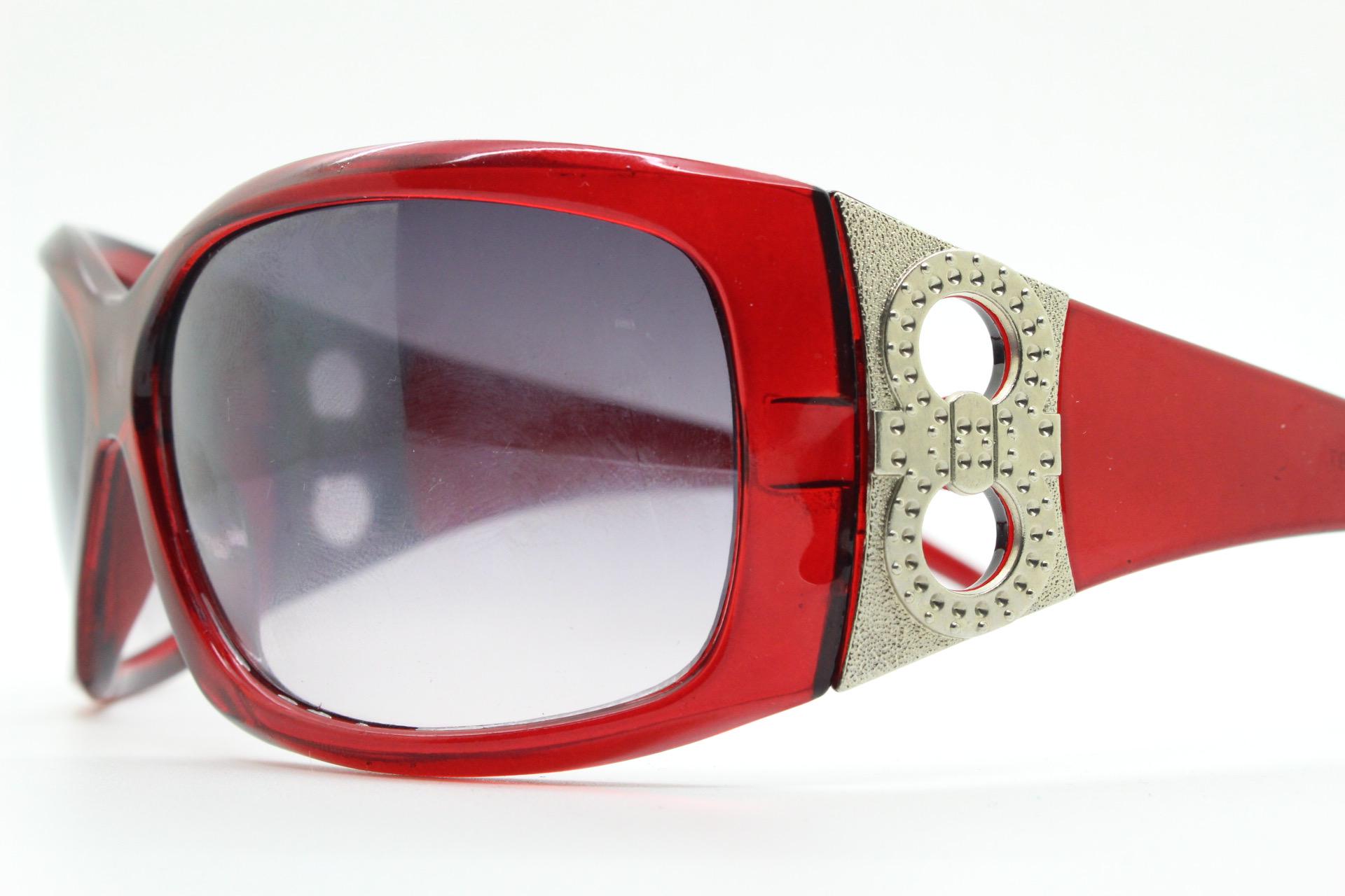 Y2K Vintage Big Shield Sunglasses. Massive Red Bug Eye Wrap  display picture 3
