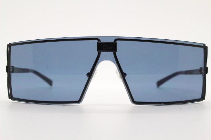 Christian Dior Y2K Vintage Rectangular Shield Sunglasses Made in
