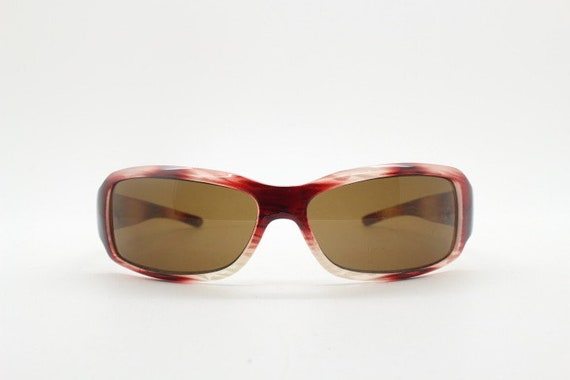 Vintage rectangular shield sunglasses. Transparen… - image 2