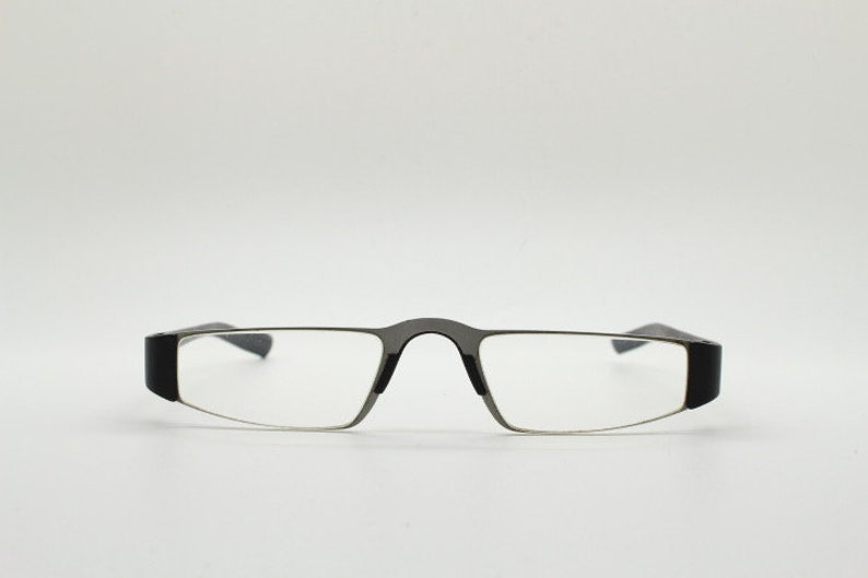 Porsche Design Rectangular Eye Glasses. Minimal Grey Metal Optical ...