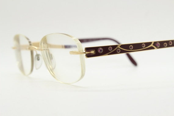 Silhouette rectangular frameless eye glasses made… - image 1