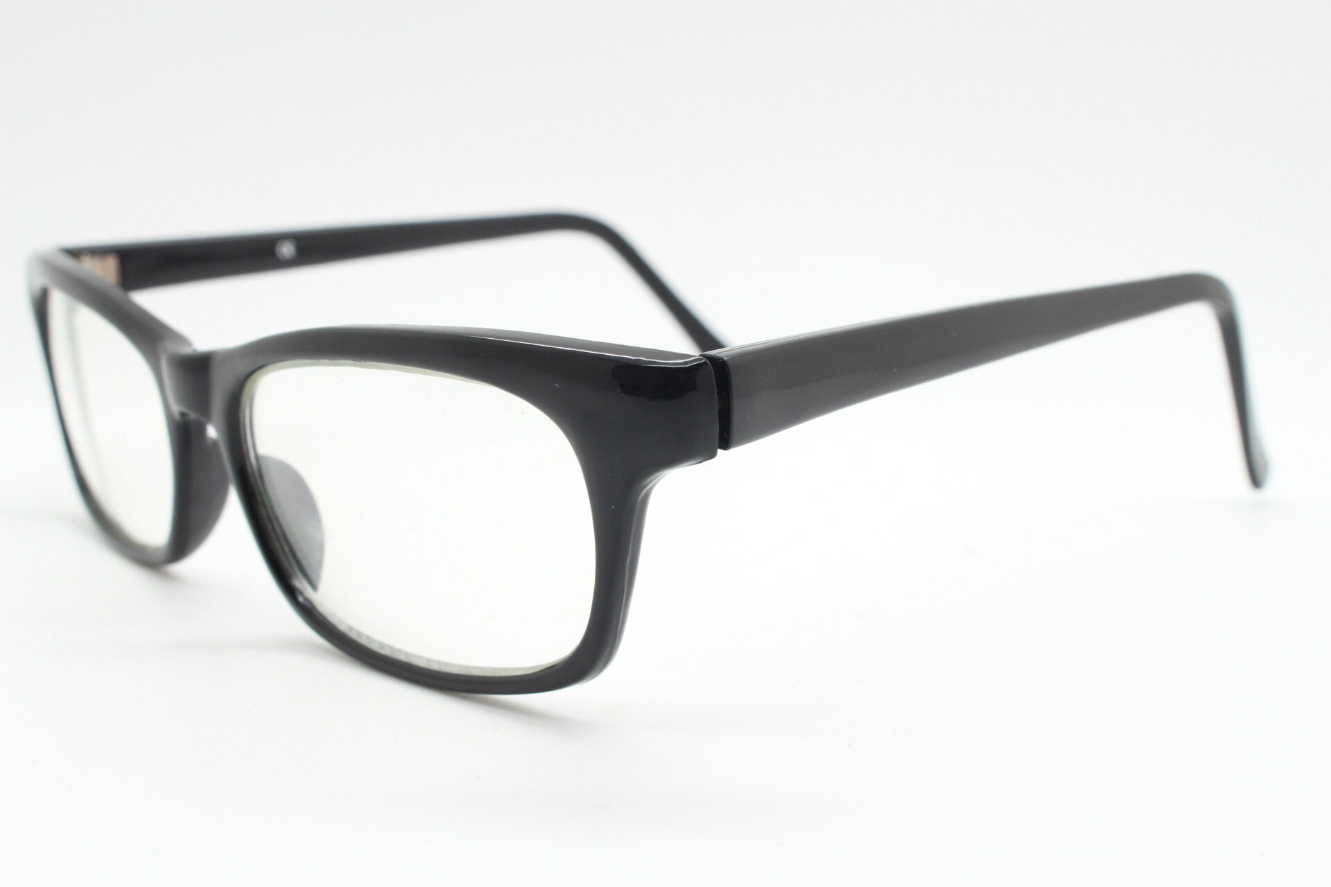 90s Vintage Black Low Profile Glasses. 60s Design Rectangular Etsy