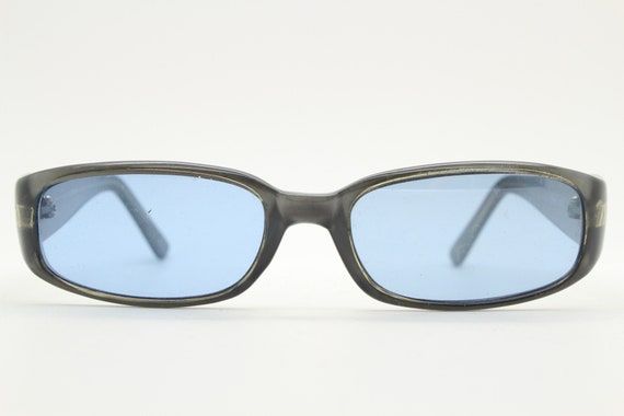 Y2K vintage rectangular shield sunglasses. Purple… - image 5