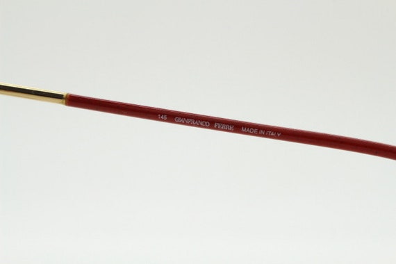 Gianfranco Ferre 90s Vintage Oval Eye Glasses Made in Italy. Red