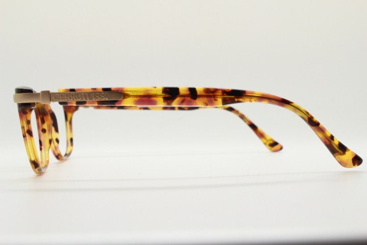 Cerruti 1881 Rectangular Eye Glasses. Vibrant Honey Tortoise Gloss ...