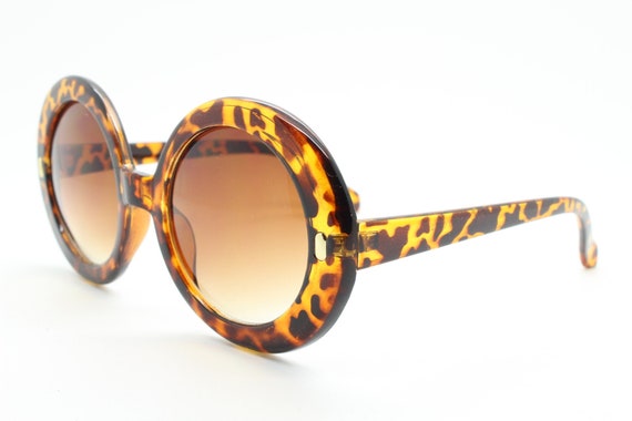 Y2k vintage oversized round sunglasses. Women's b… - image 4