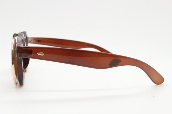 Vintage 90s round flipper sunglasses. 30s style b… - image 9