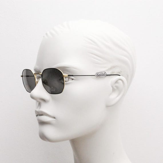 Safilo 90s vintage angled rectangular sunglasses … - image 1
