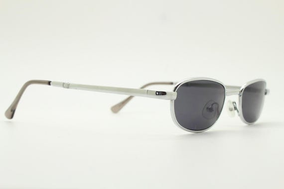 90s micro foldable rectangular sunglasses. Dark g… - image 8
