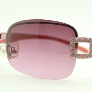 Y2K Vintage Rectangular Purple Sunglasses. Half Frame 2000 display picture 2