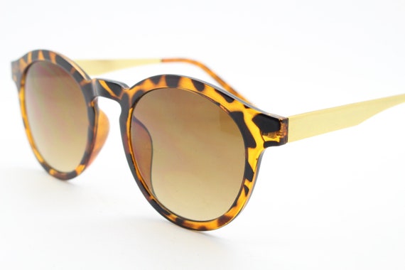 90s Vintage Round Sunglasses. Tortoise 40s Style Frames With  display picture 3