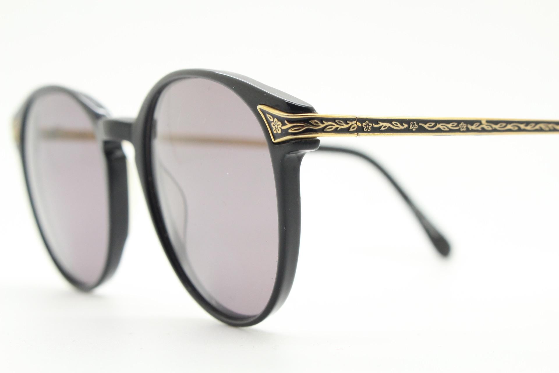 Laura Ashley 90s Vintage Round Sunglasses. Refined 1940s Design in