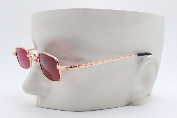 90s vintage small rectangular sunglasses. Imposin… - image 2