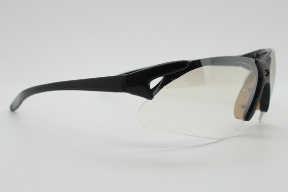 90s Vintage Visor Sports Shield Sunglasses. Rimless Black  display picture 3
