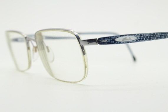 Silhouette rectangular half frame eye glasses mad… - image 1