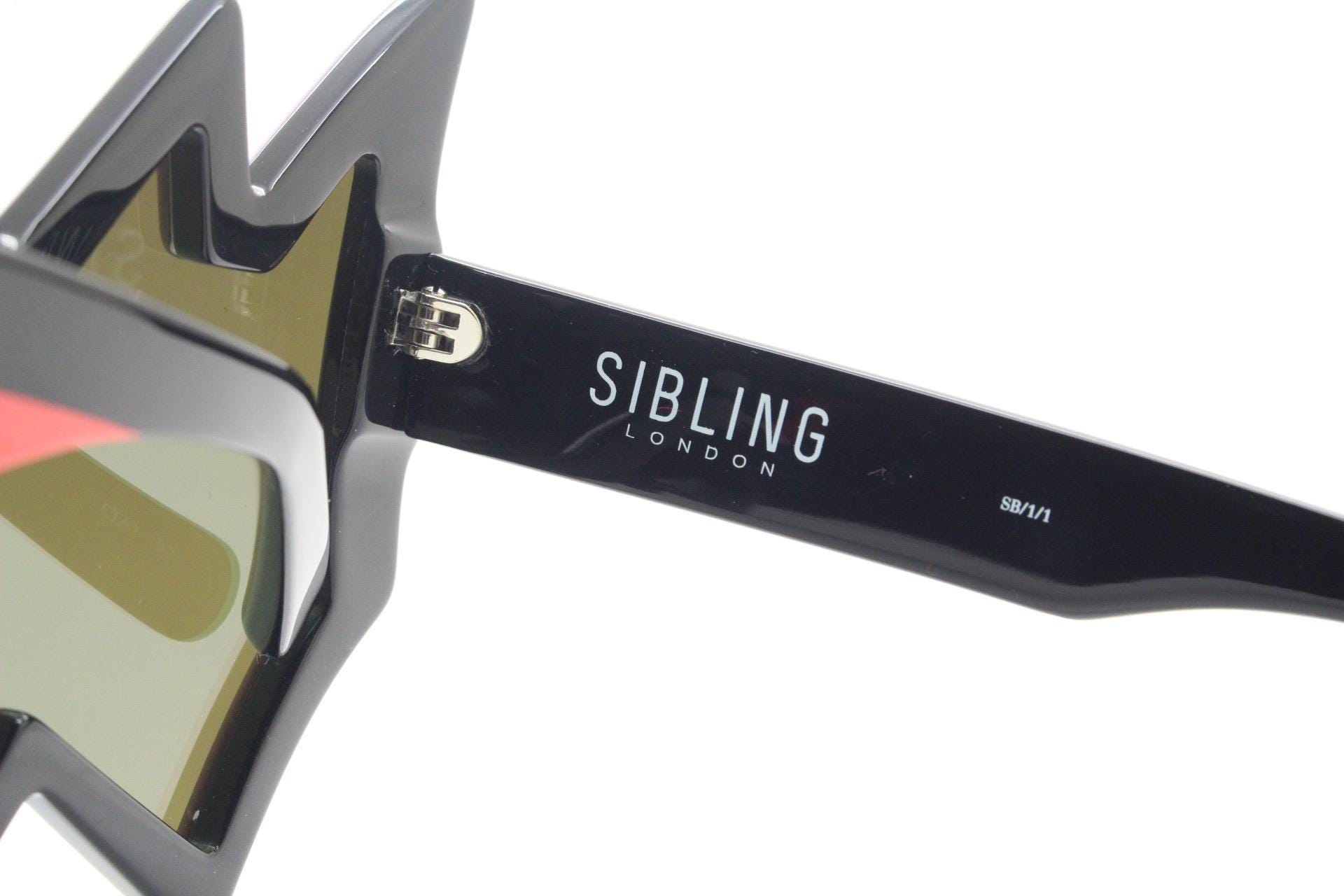 Linda Farrow × Sibling London Black and White Zigzag Sunglasses Linda Farrow Zig Zag Sunglasses by Sibling. True Original  main image 2