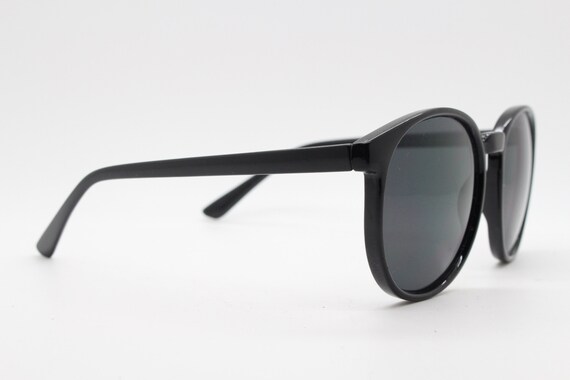 80s vintage black round sunglasses. Slightly over… - image 7