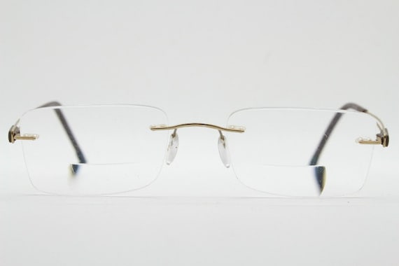 Silhouette rectangular frameless eye glasses mode… - image 4