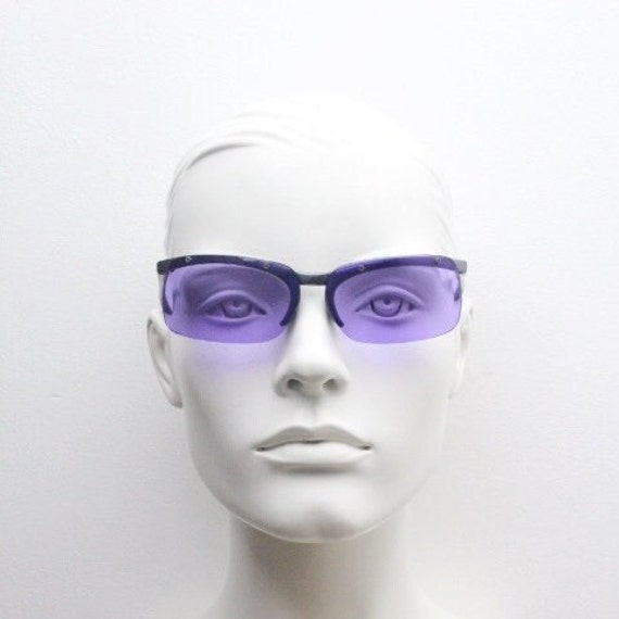 Y2K vintage half frame purple sunglasses. Lilac br