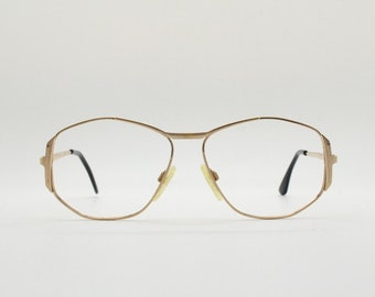 Gafas Fila hexagonales vintage de los años 80. Montura óptica metálica angular de 6 lados. Gafas graduadas para hombre. Gafas graduadas. NOS.