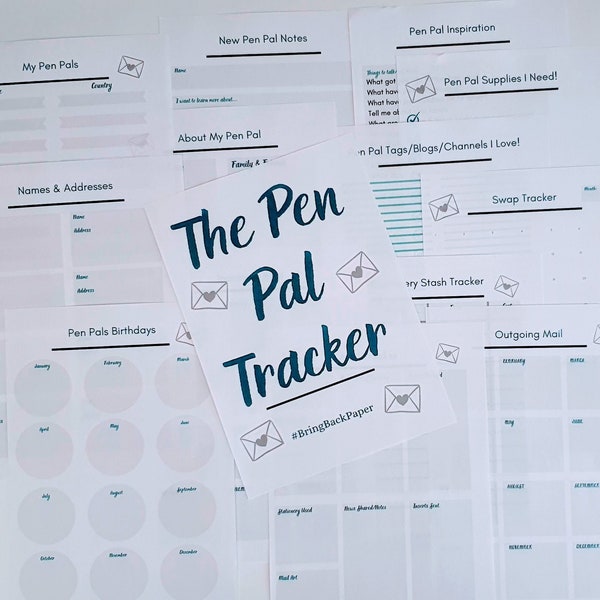 Pen Pal Tracker - Aqua