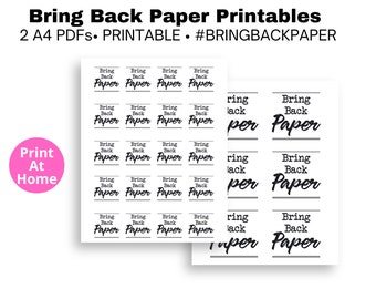 Bring Back Paper Printables