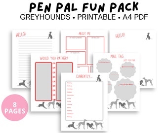 Pen Pal Fun Pack Greyhounds