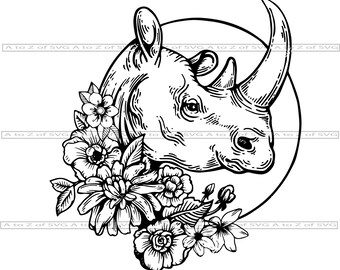 Download Rhino Face Svg Etsy
