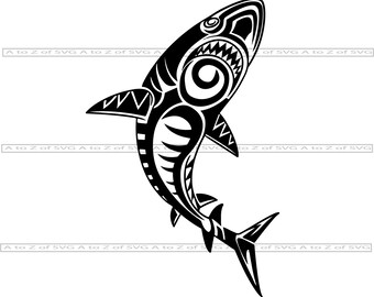 Free Free 140 Tribal Hammerhead Shark Svg SVG PNG EPS DXF File