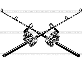 Download Crossed Fishing Pole Etsy