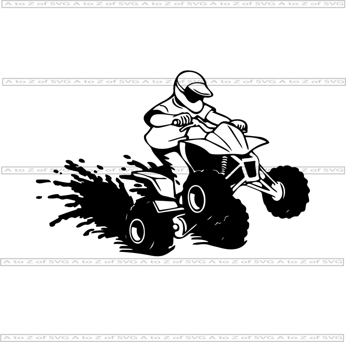 Quad Bike ATV Helmet Vehicle Riding All Terrain Detailed Etsy