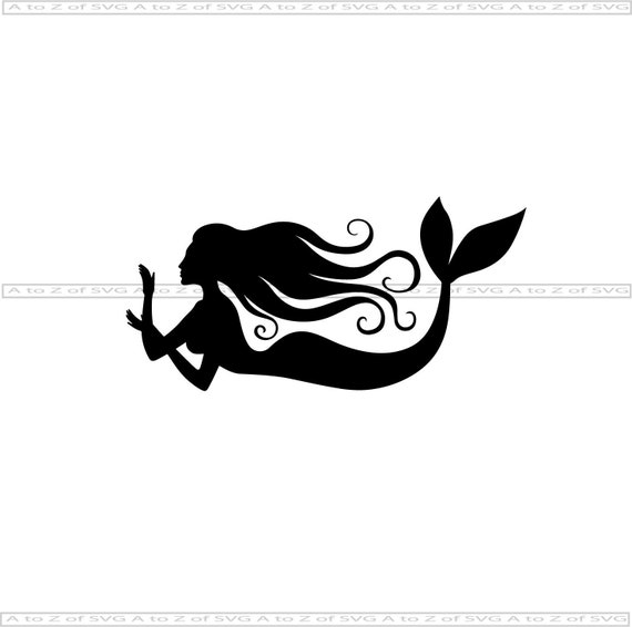 Free Mermaid Outline Svg SVG PNG EPS DXF File