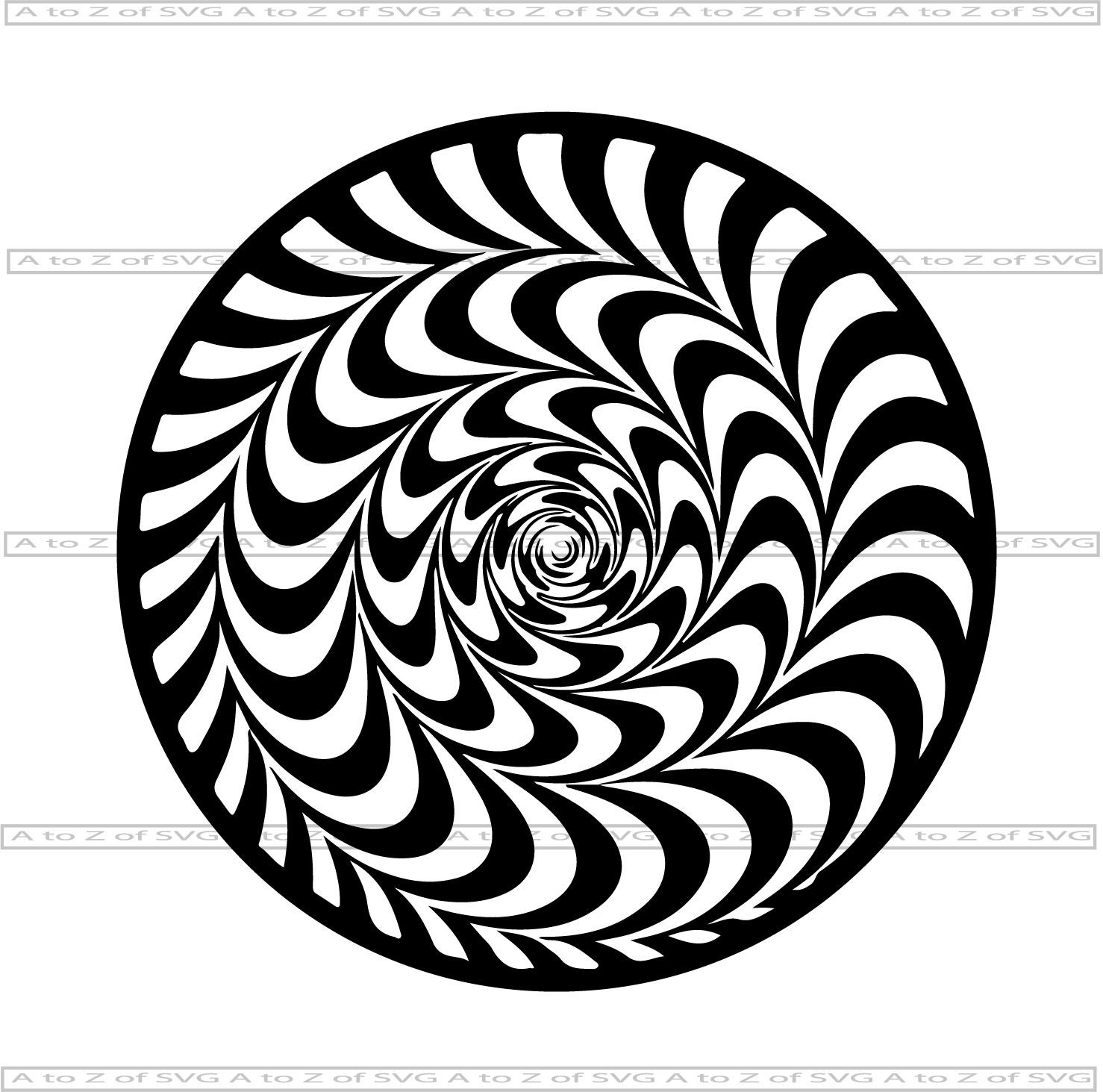 Optical Illusion Trippy Pattern Hippy Detailed Outline | Etsy
