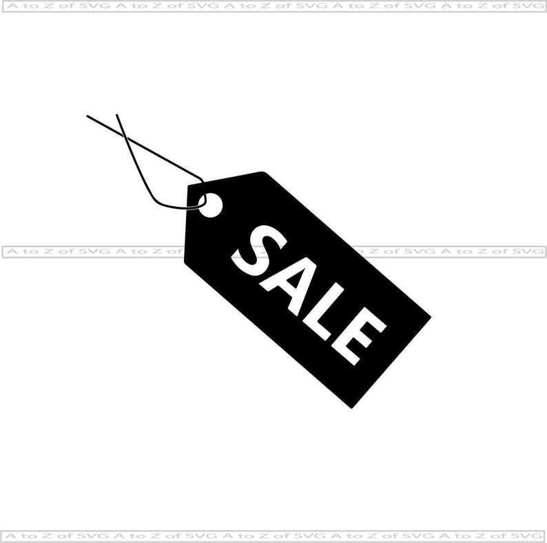 Sale Tag Sign Silhouette SVG Design Logo DXF PNG Vector | Etsy
