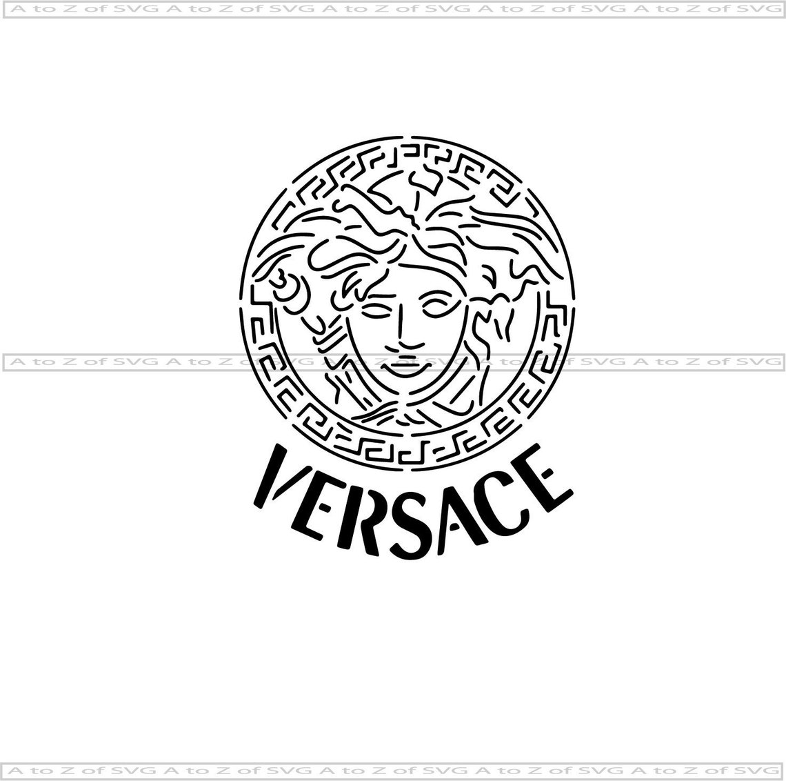 Versace Logo Brand High End Detailed Silhouette Outline Cameo | Etsy