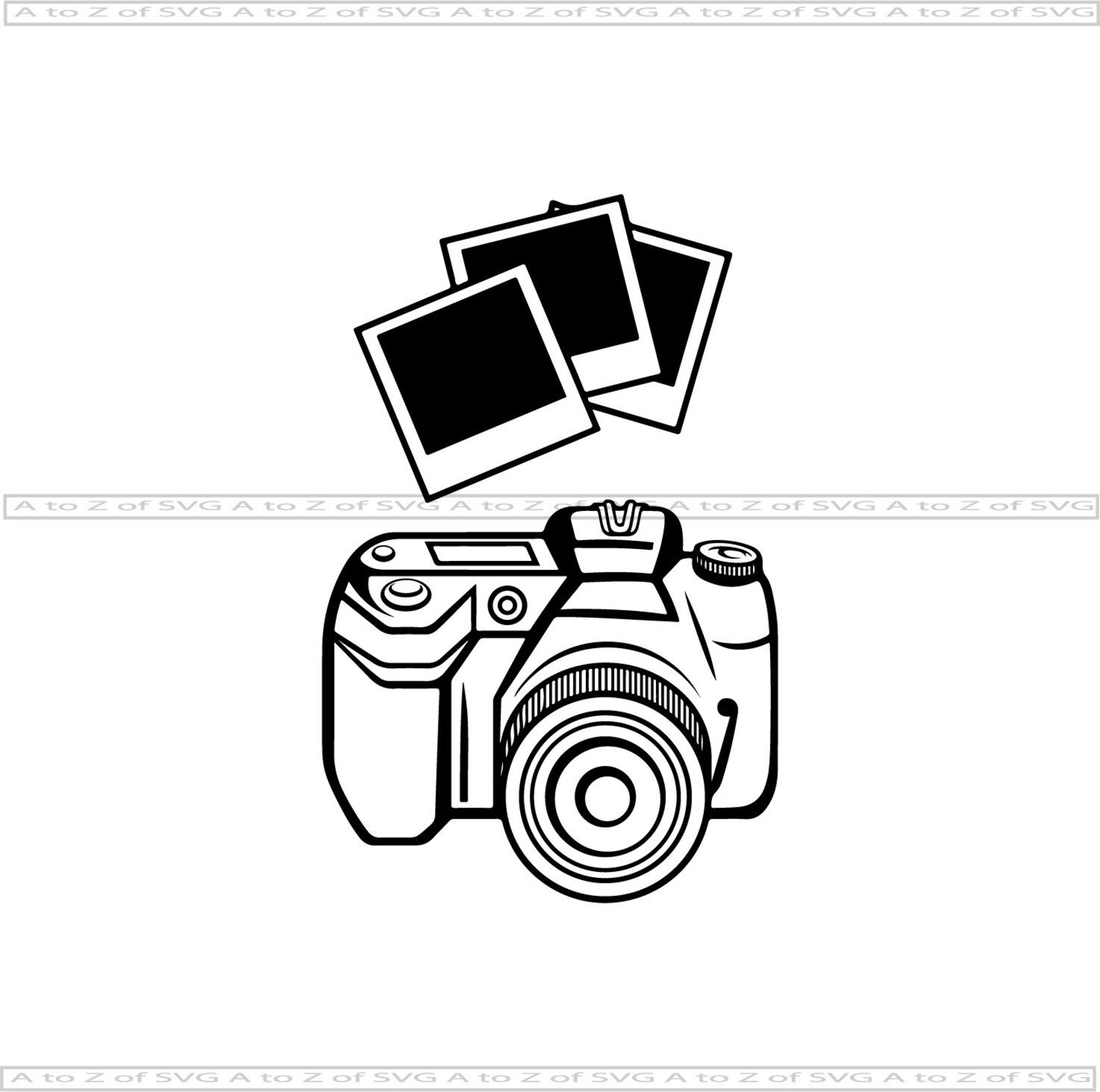 Camera Photos Kodak Instant Print Detailed Silhouette Outline | Etsy