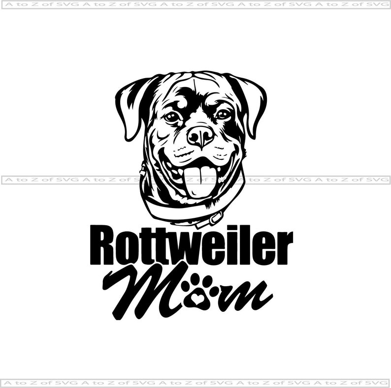Download Rottweiler Mom Slogan Pet Mom Dog K-9 Puppy Detailed | Etsy