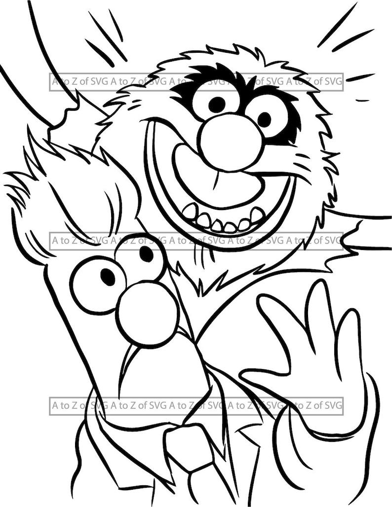 Download Animal Beaker The Muppets Cartoon Detailed Silhouette Outline Etsy