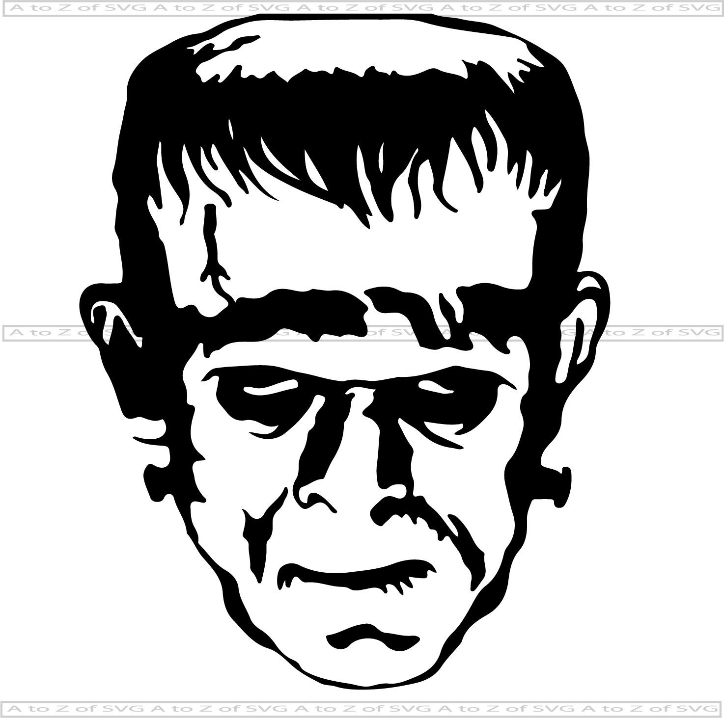 Frankenstein Halloween Zombie Undead Detailed Silhouette | Etsy