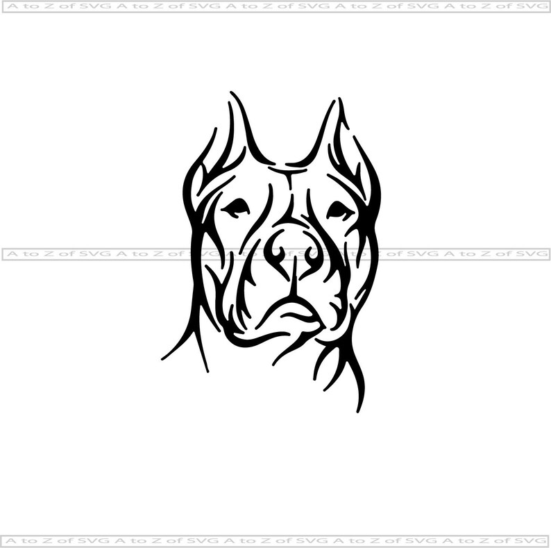 Pitbull Gesicht Kopf Tribal Tattoo Maskottchen Hund K9 Canine Etsy