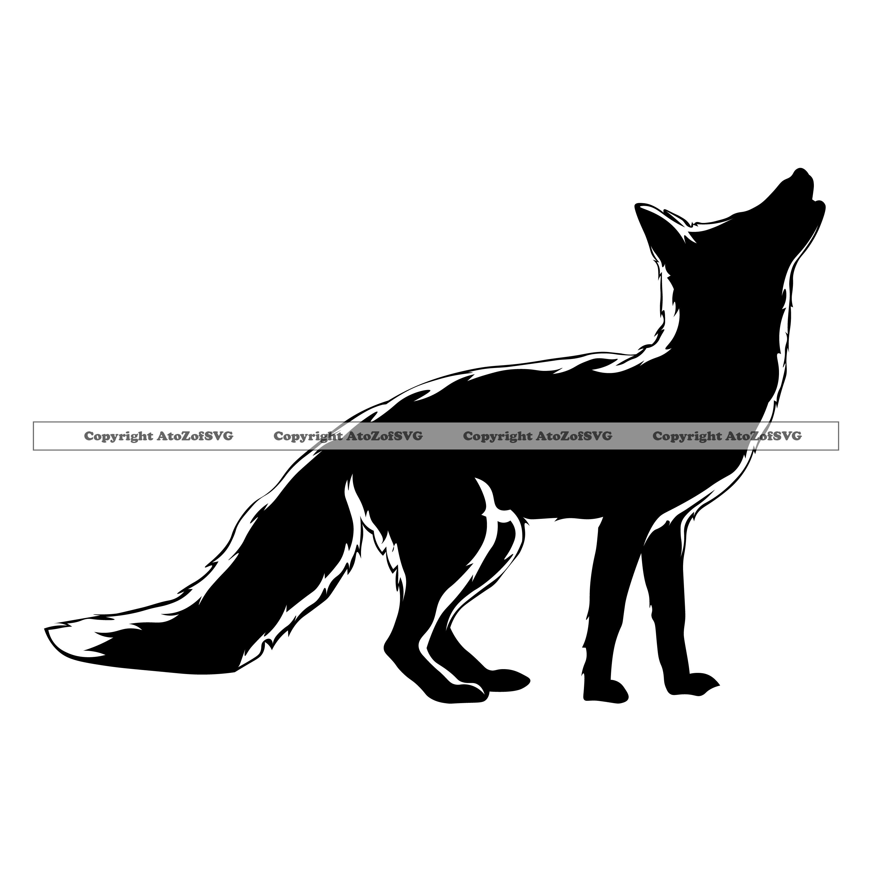 Fox Animal Dog Coyote Full Body Tail Sneaky Foxes Howl Reynard Etsy