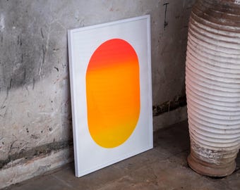 Split fountain screenprint