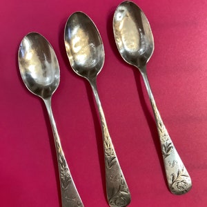 Antique Gorham Sterling Silver 1885 Pattern Teaspoons
